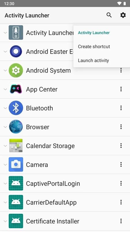 Activity Launcher — στιγμιότυπο οθόνης 6